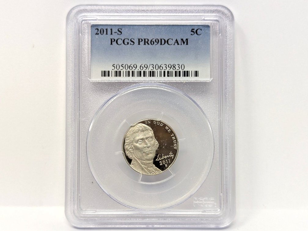 2011-S PCGS PR69DCAM Nickel