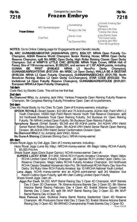 Frozen Embryo (ARC Gunnabeabigstar x Code Red)