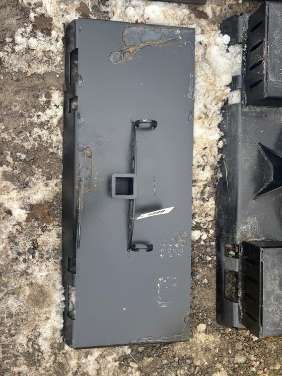 Skid Steer Receiver Plate with Hitch Pin Holders