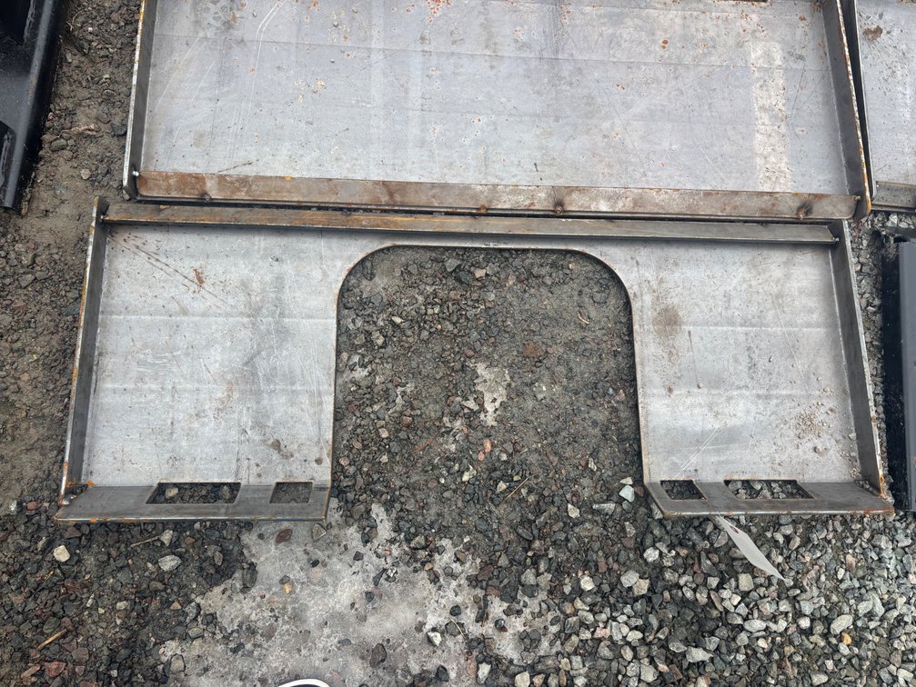 Blank Skid Steer Plate w/ cut out