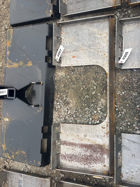 Blank Skid Steer Plate w/ cut out