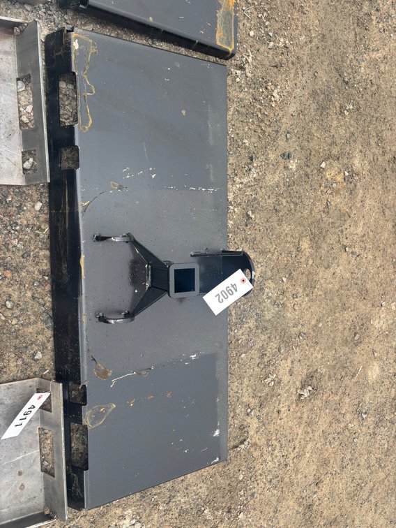 Skid Steer Plate with Hitch Receiver and Reece Hitch Receiver