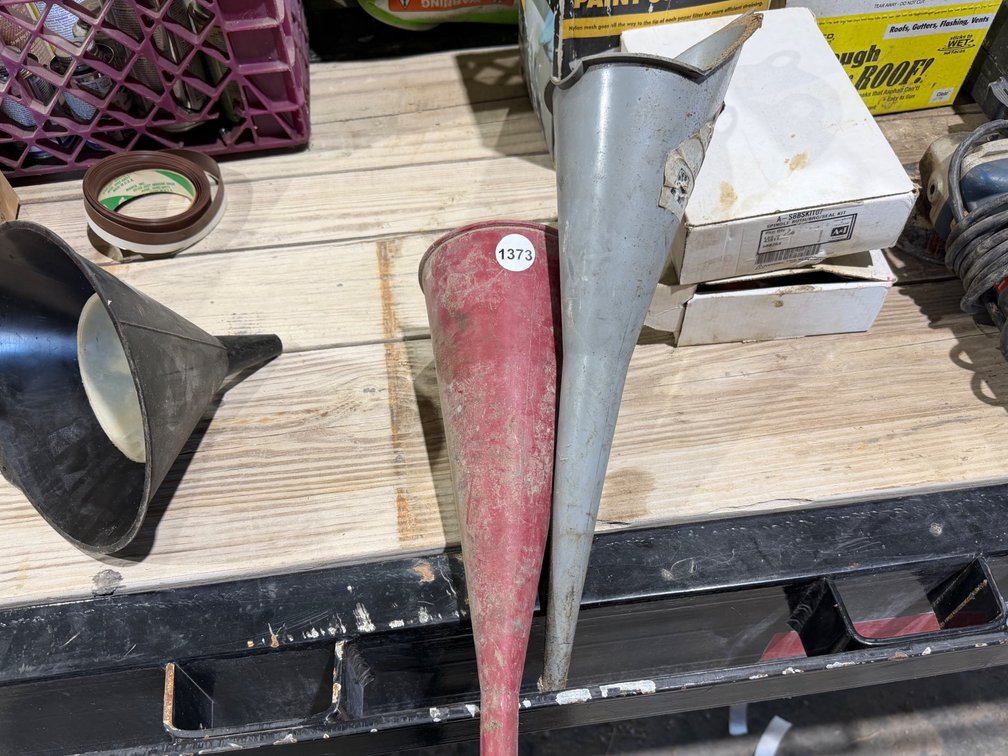 Red and grey funnel