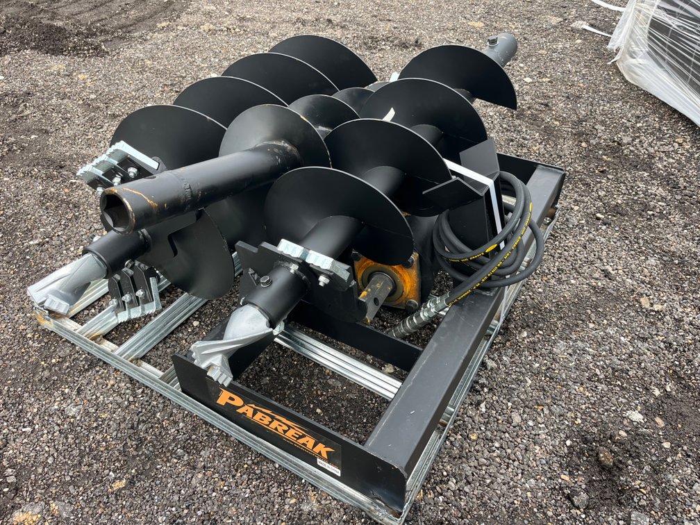 New Pabreak Skid Steer Post Hole Digger With 3 Bits