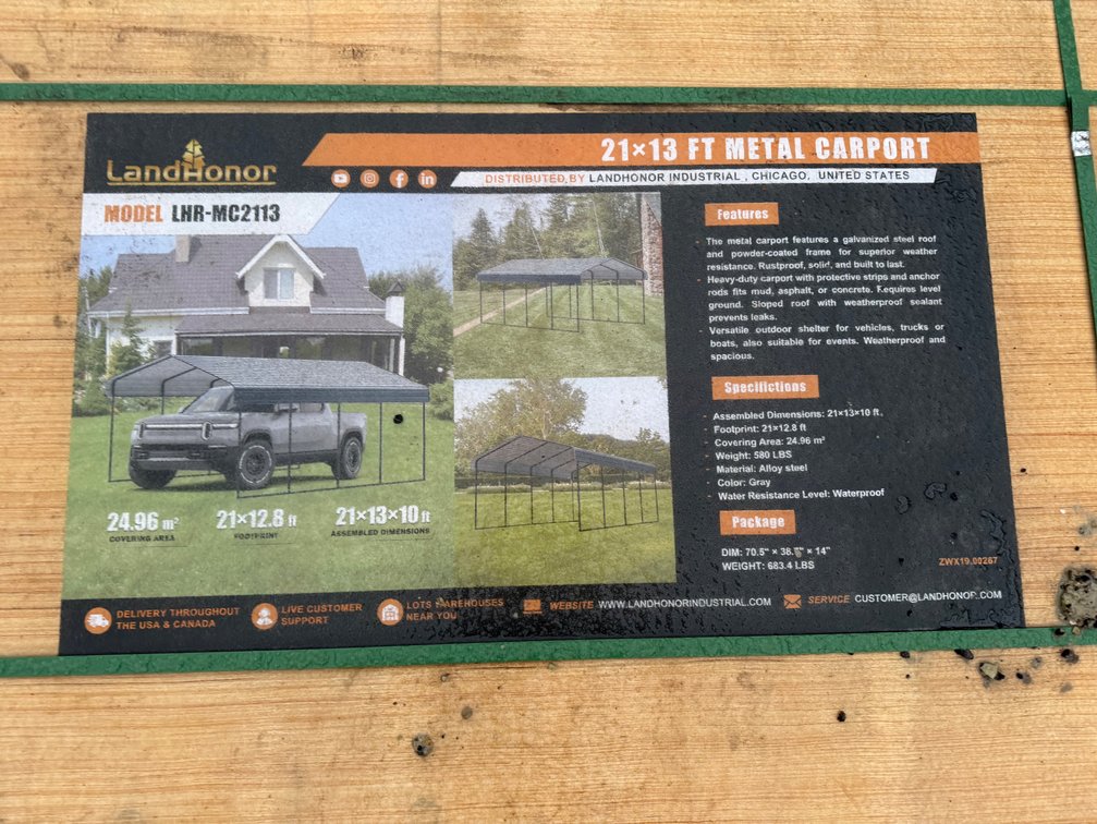 New Land Honor Metal Carport