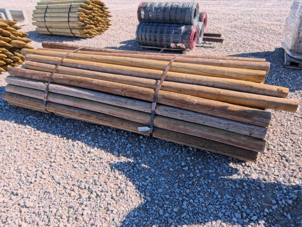 4-5" x 10ft NEW Treated Posts (53 Count)