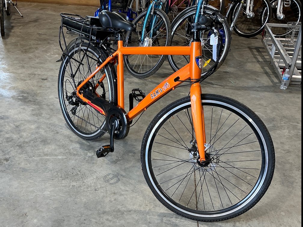 S.A.M.S’s Orange Electric Bike