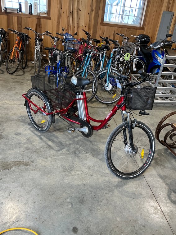 Sams Electric Red Trike With Basket