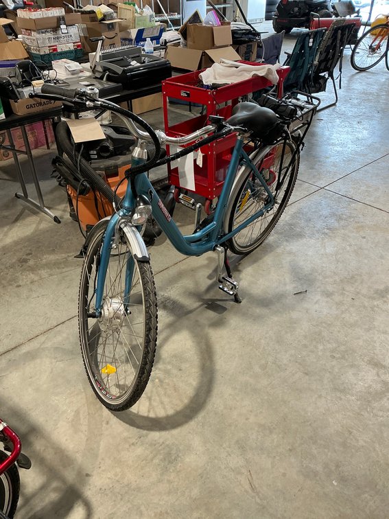 Sam’s Light Blue Electric Bike