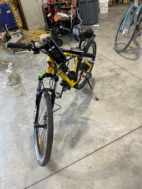 Sam’s Yellow Electric Bike