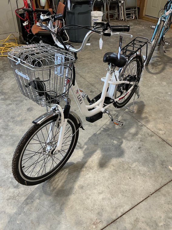 S.A.M.’s White Electric Bike