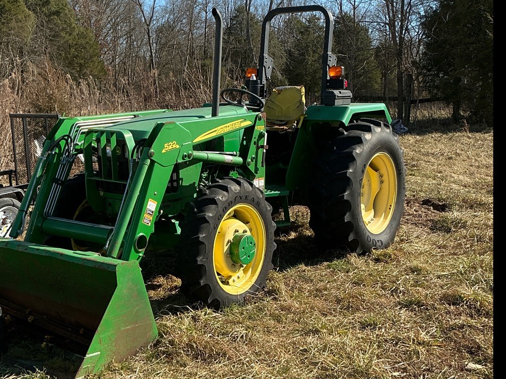 74 hp John Deere Tractor 4x4 with front end loader