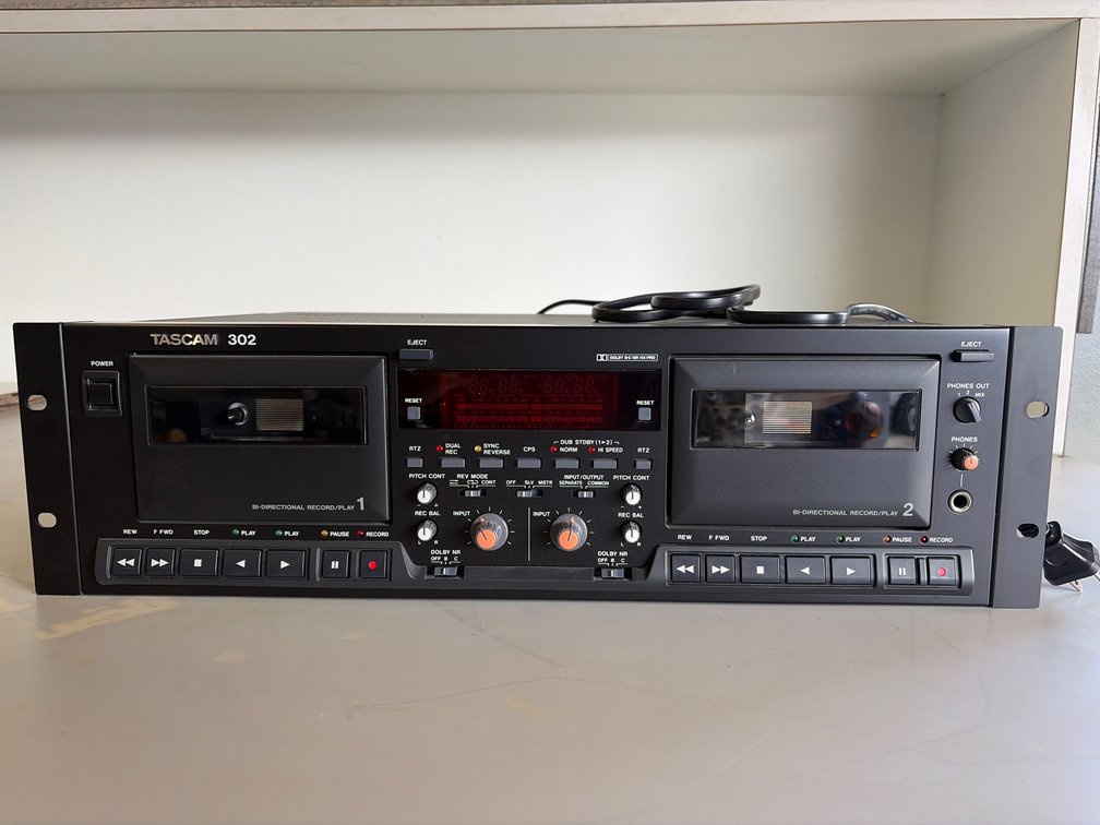 Tascam 302 Dual Cassette Tape Player/Recorder