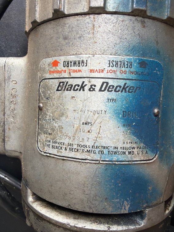 Black & Decker 3/4inch Heavy Duty Drill & Bit