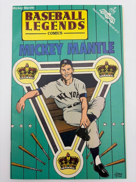 1992 Mickey Mantle Baseball Legends Comic