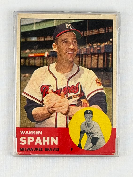 1963 Warren Spahn Topps Baseball Card #320