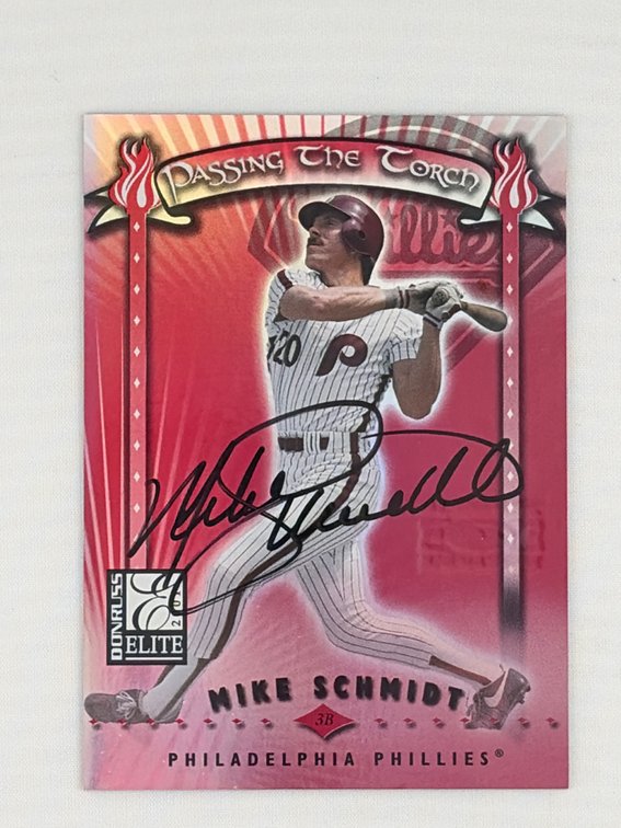 2 in 1 Passing the Torch signed Mike Schmidt & Scott Rolen 41/50