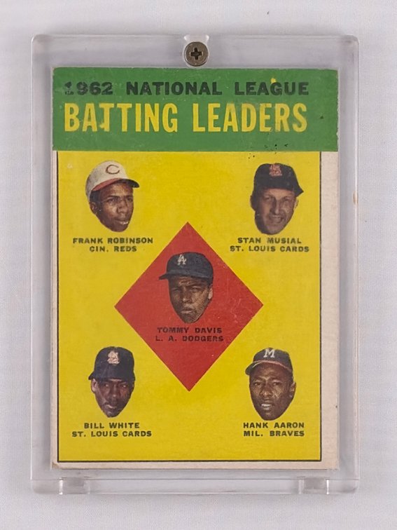 1962 National League Batting Leaders Card