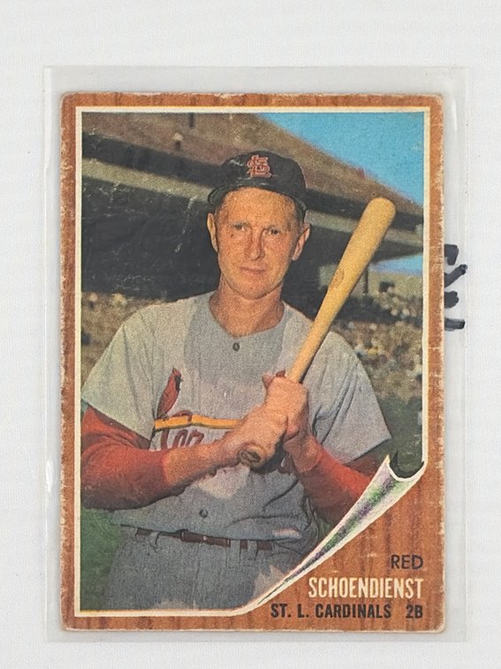 1962 Red Schoendienst Topps Baseball Card #575