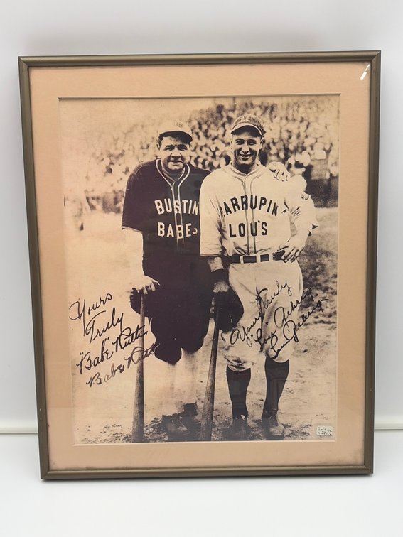 Babe Ruth & Lou Gehrig Hammerin’ Hanks 715 Print Memorabilia