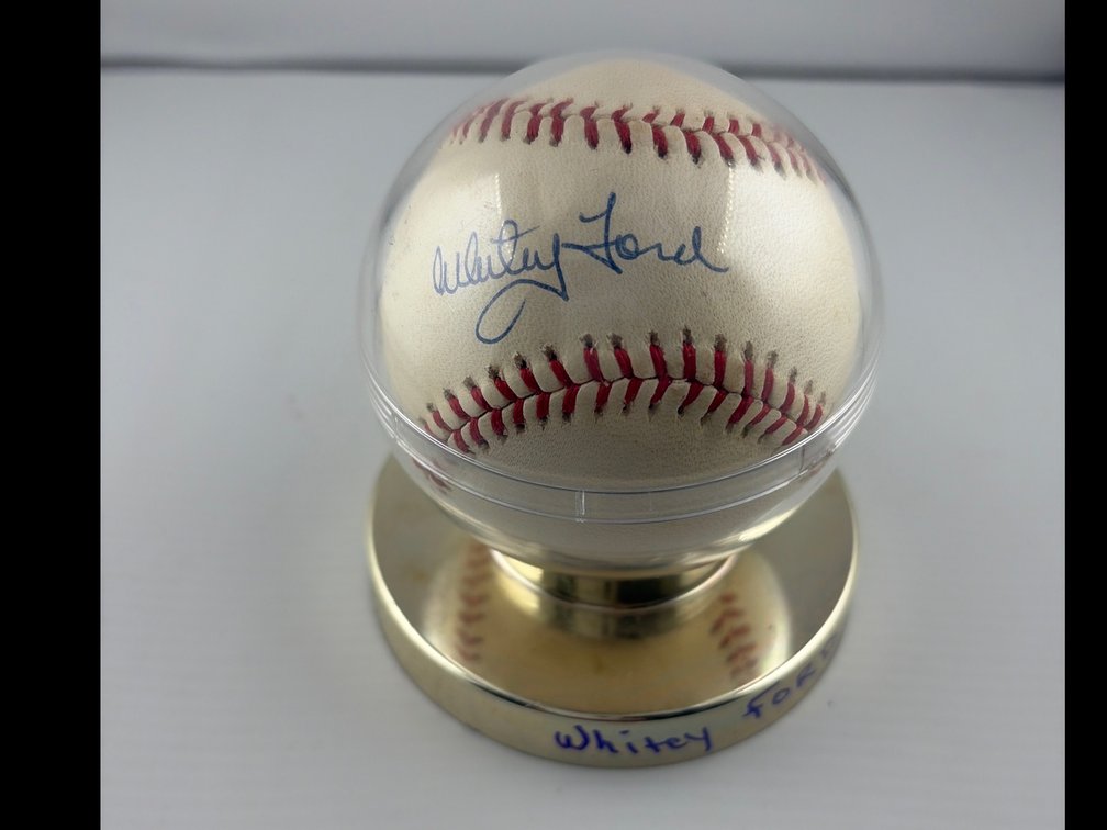 Whitey Ford Baseball with Receipt of Authenticity