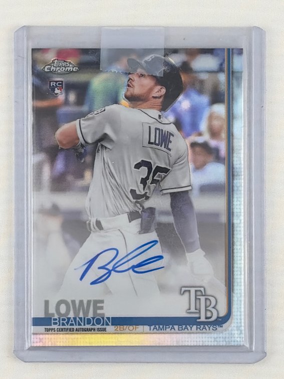 Brandon Lowe Autographed Topps Certified Issue Card 313/499