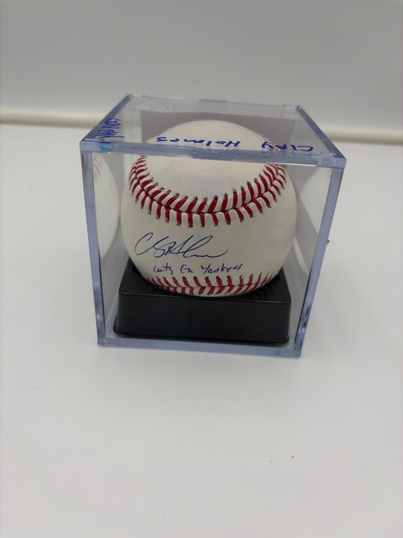 Clay Holmes Baseball & Display With Authentication