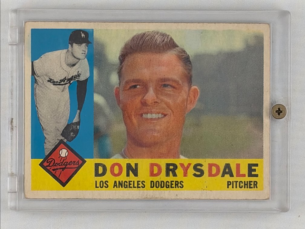 1960 Don Drysdale Topps Baseball Card #475