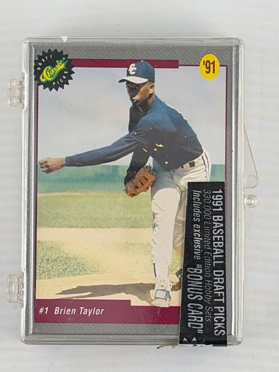 1991 Brien Taylor Sealed Baseball Draft Picks Set 136,650 of 330,000
