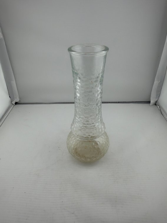 Vintage E.O Brody Pressed Glass Hobnail Clear Bud Vase