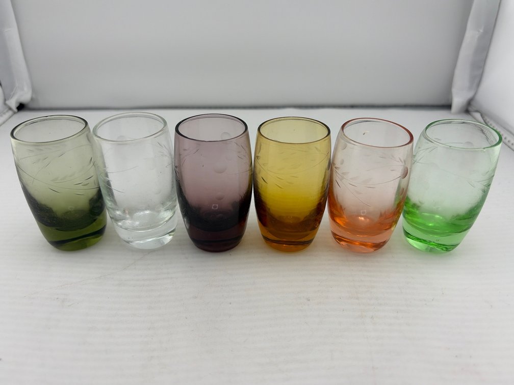 Set of 5 Multi Colored Sipping Glasses