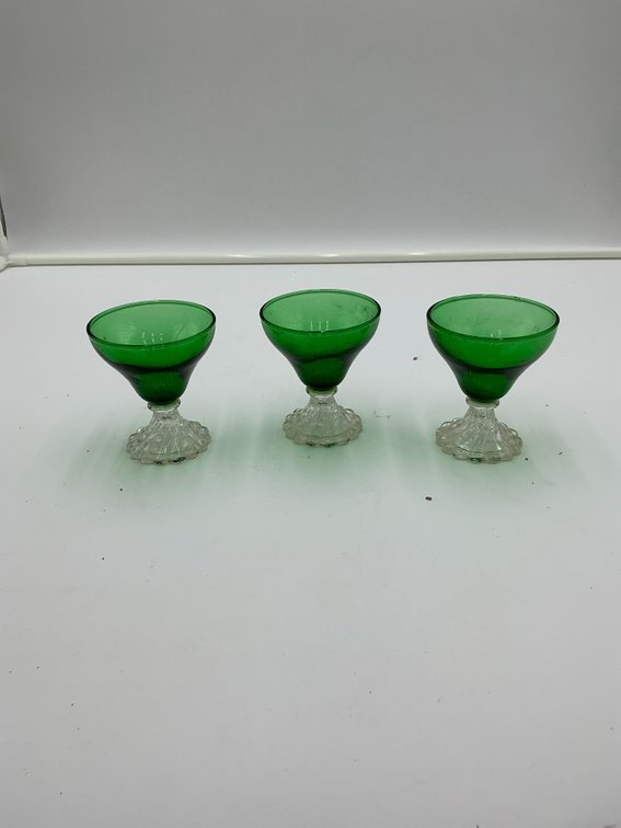 3 sherbet glasses Anchor Hocking