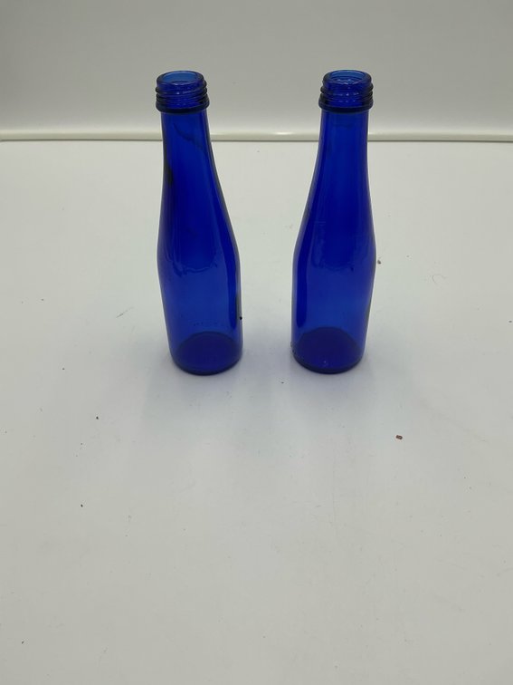 Blue Glass vintage bottles