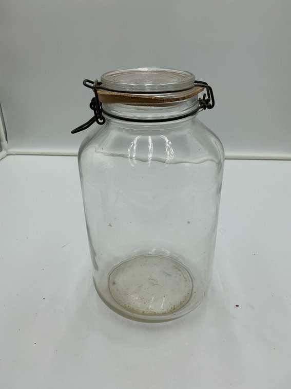 Fidenza in Vetro glass jar w/hinged lid