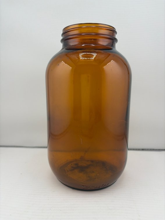 Vintage Duraglas Amber Pharmacy Medicine Bottle