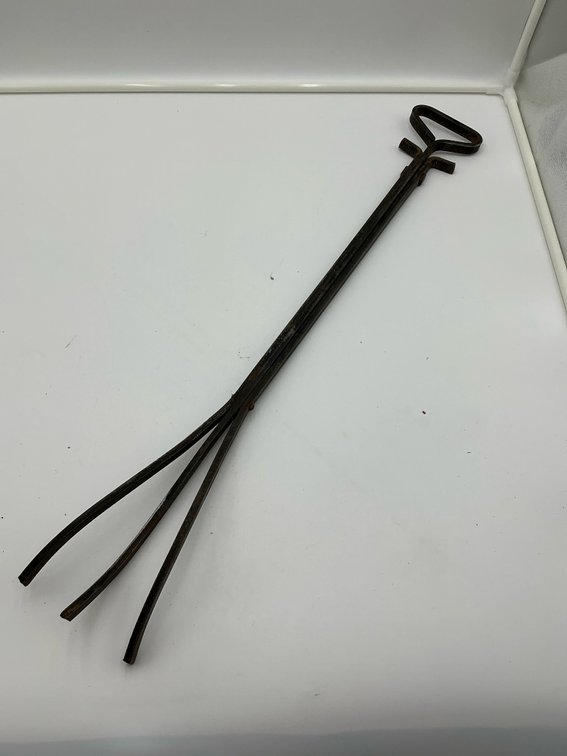 Iron Split handle fireplace tongs 28”