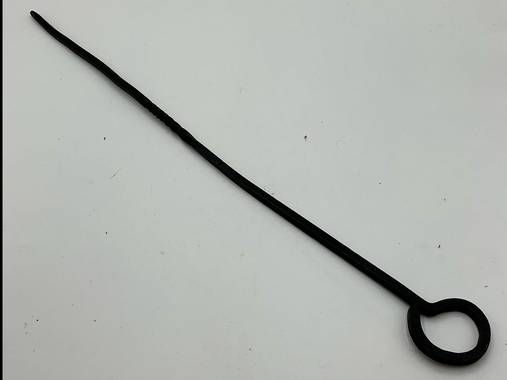 Antique twisted ion fire poker