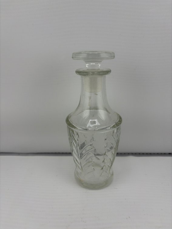 Vintage Etched Glass Container
