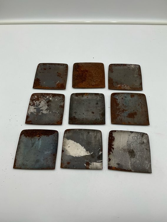 Antique tin postcard molds for leather postcards qt 9