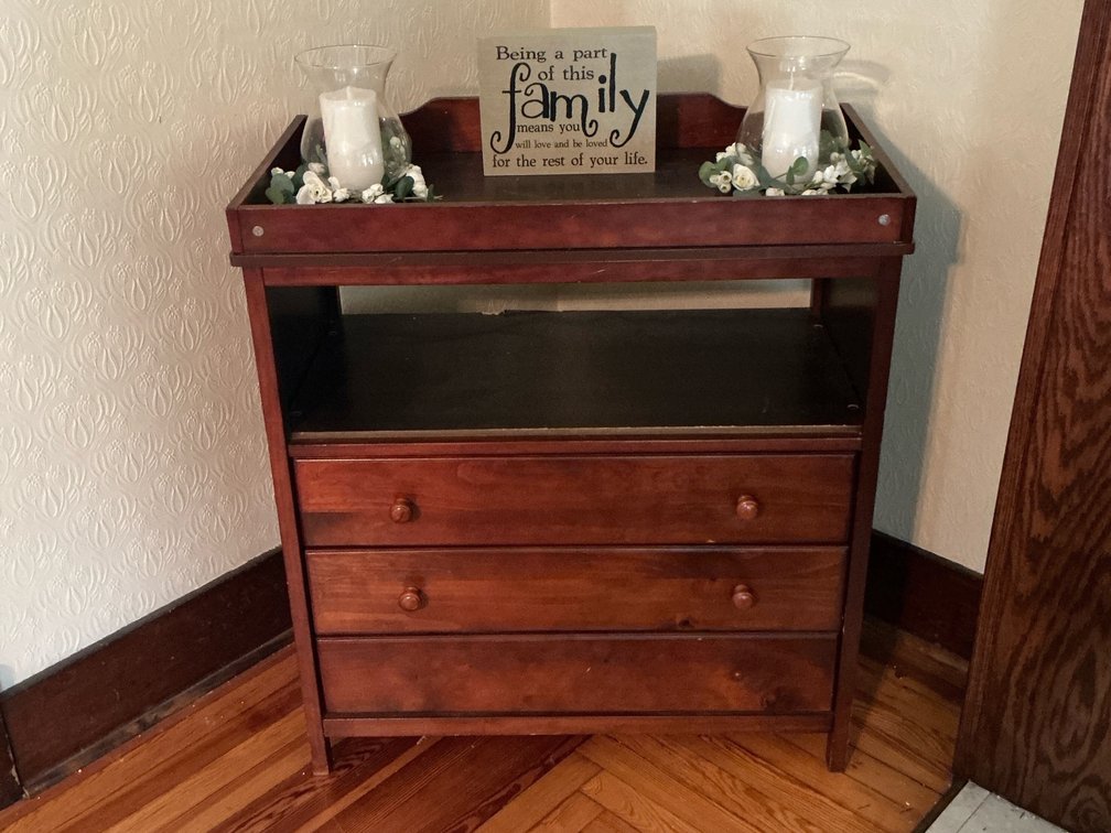 Changing table and decor