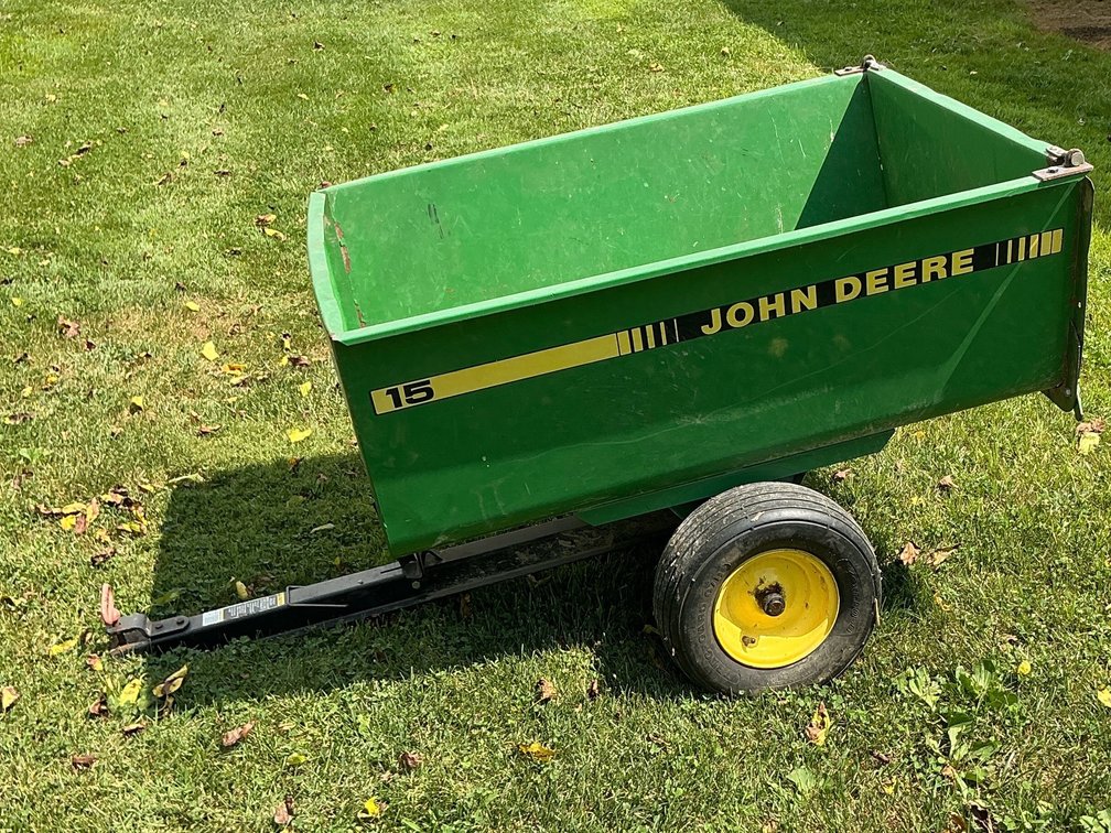John Deere lawn dump trailer