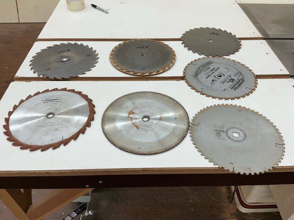 8 miscellaneous 10 inch blades