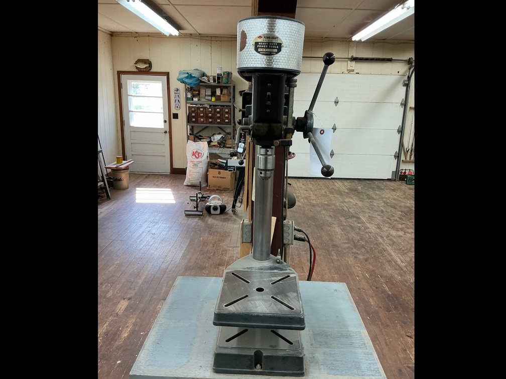 Montgomery Ward Power-Kraft  drill press and cabinet