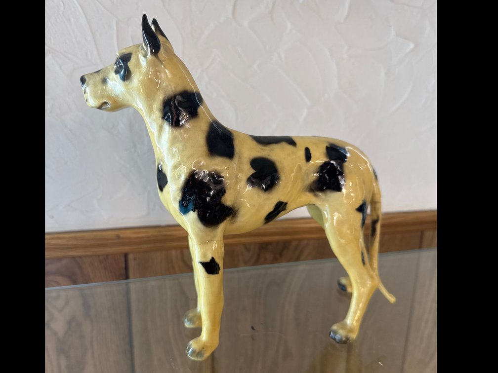 The Mortens Studio Glazed Ceramic Great Dane Dog Figurine