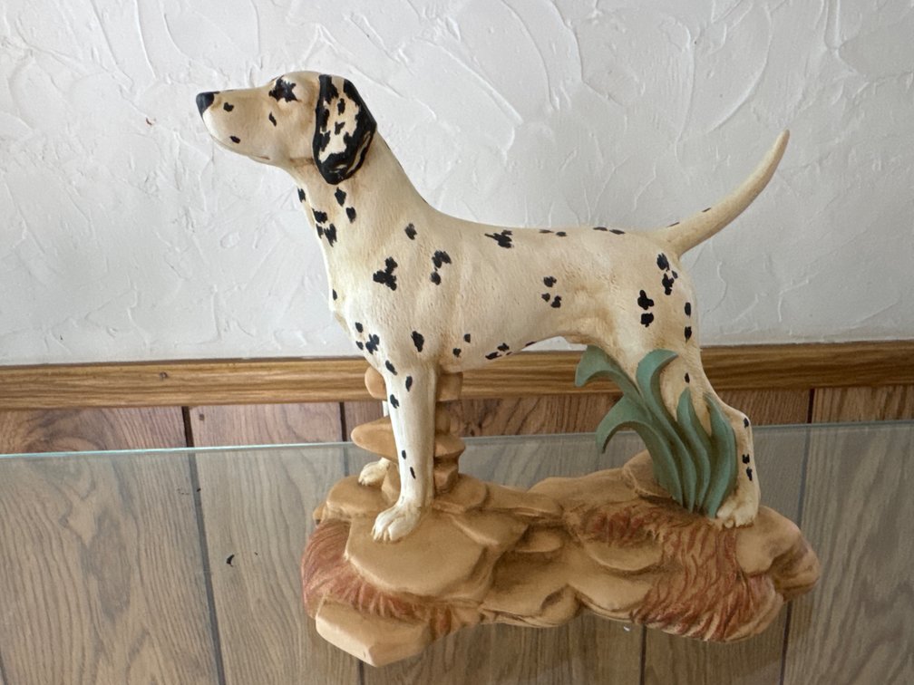 Dalmatian Dog Figurine on Sculpted Base