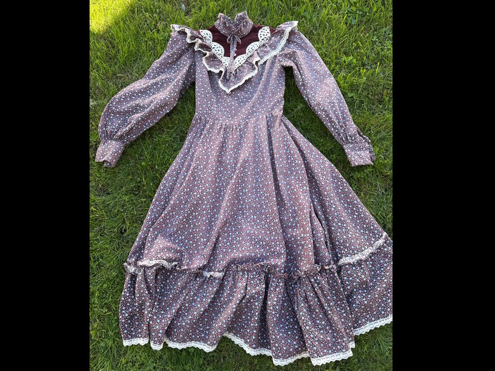 Gunne Sax by Jessica San Francisco Calico Floral Prairie Dress, Size 7