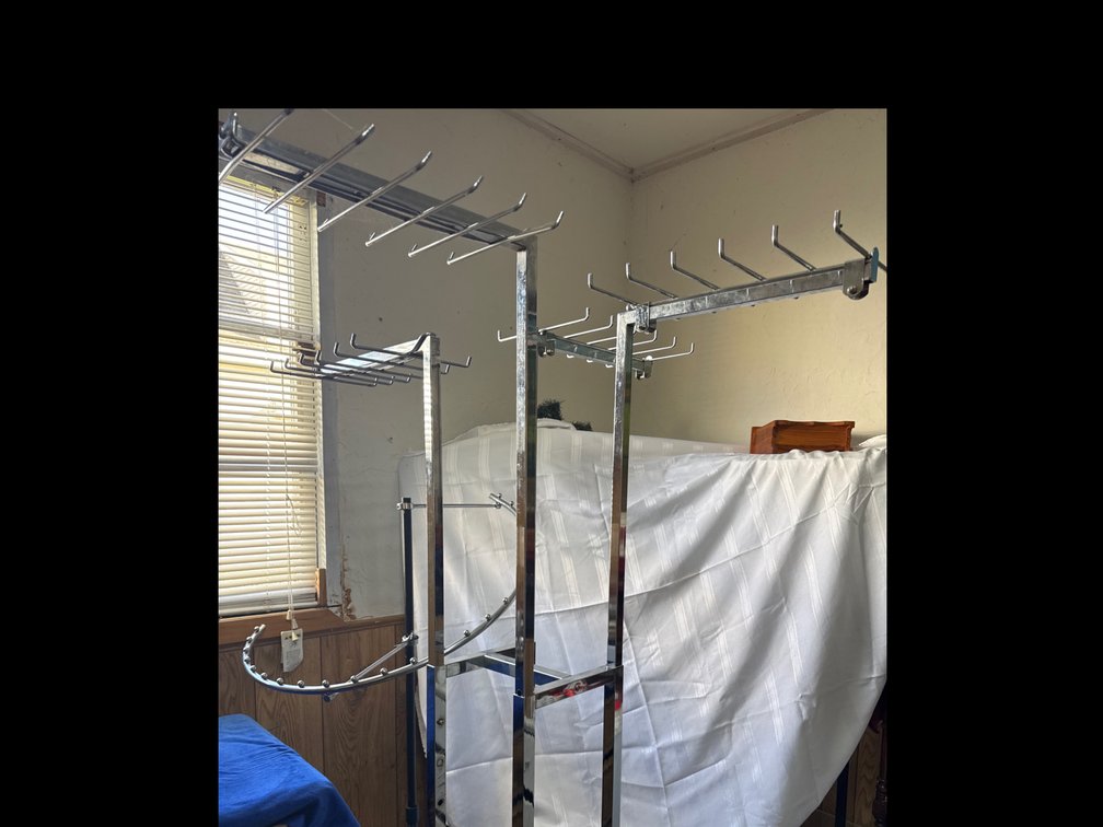 Chrome-Plated Metal Retail Garment Display Rack