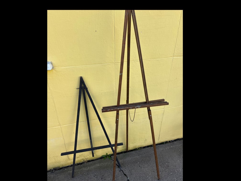 Wooden Display and Artist Easels (2)