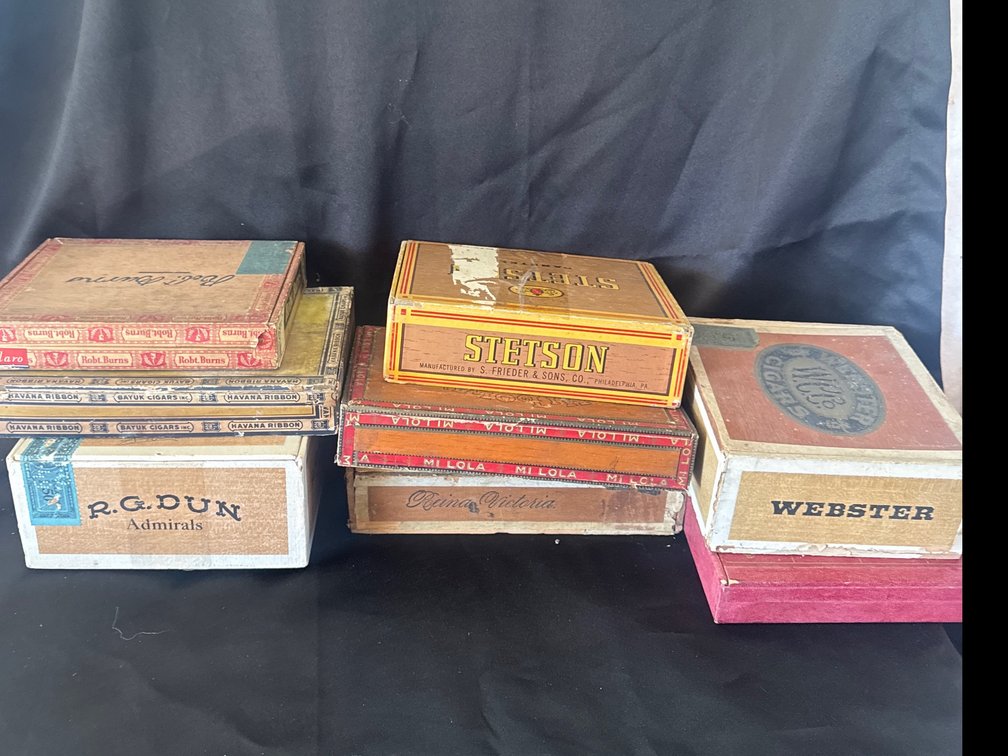 Wooden and Cardboard Cigar Boxes