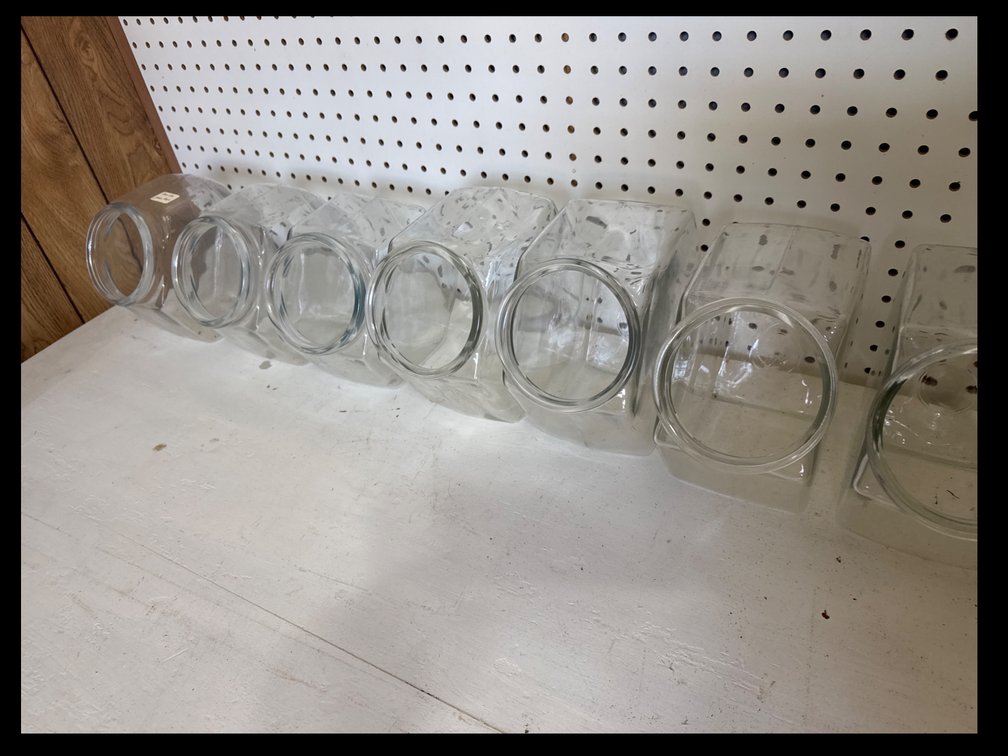 Clear Glass Candy and Canister Jars